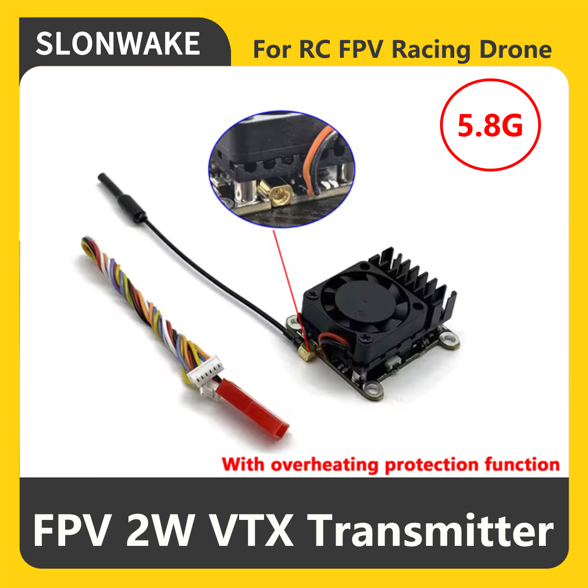 SLONWAKE 5.8G 2000mW FPV VTX T - đánh giá và giá Fpv Drone Frame